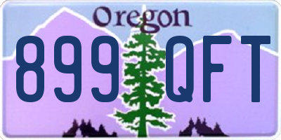 OR license plate 899QFT