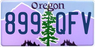 OR license plate 899QFV