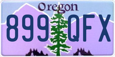 OR license plate 899QFX