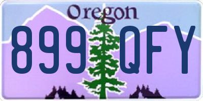 OR license plate 899QFY