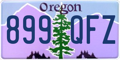 OR license plate 899QFZ
