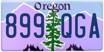 OR license plate 899QGA