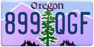 OR license plate 899QGF