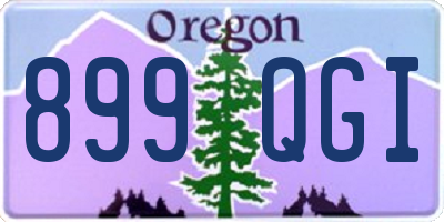 OR license plate 899QGI