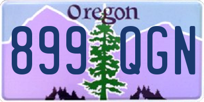 OR license plate 899QGN