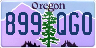 OR license plate 899QGO