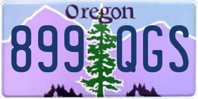 OR license plate 899QGS