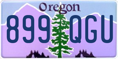 OR license plate 899QGU