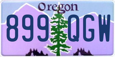 OR license plate 899QGW