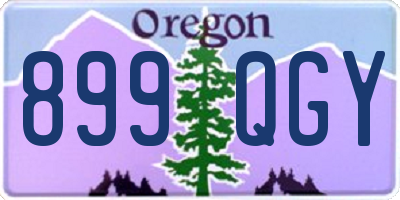 OR license plate 899QGY