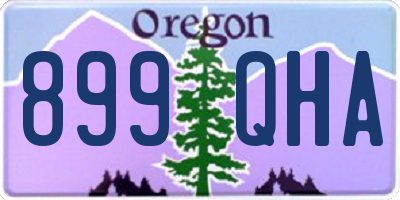 OR license plate 899QHA