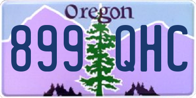 OR license plate 899QHC