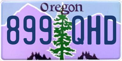 OR license plate 899QHD