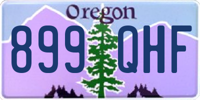 OR license plate 899QHF