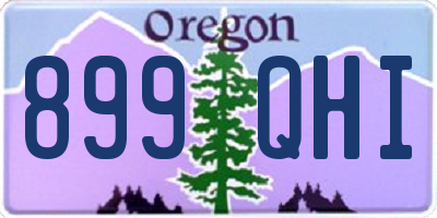 OR license plate 899QHI