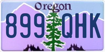 OR license plate 899QHK