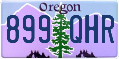 OR license plate 899QHR
