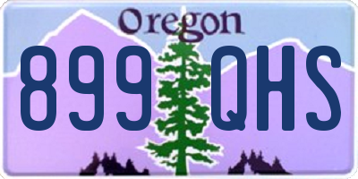 OR license plate 899QHS