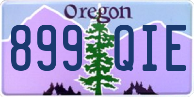 OR license plate 899QIE