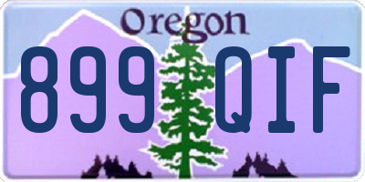 OR license plate 899QIF