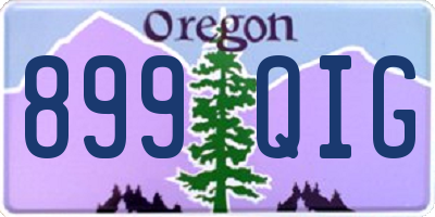 OR license plate 899QIG