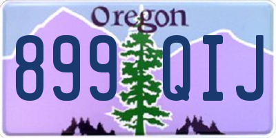 OR license plate 899QIJ
