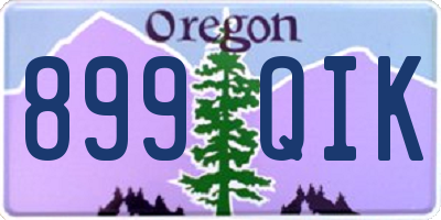 OR license plate 899QIK