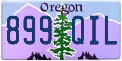 OR license plate 899QIL