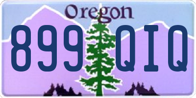 OR license plate 899QIQ