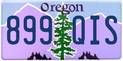 OR license plate 899QIS