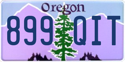 OR license plate 899QIT