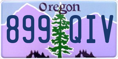 OR license plate 899QIV