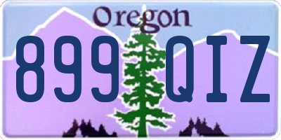 OR license plate 899QIZ