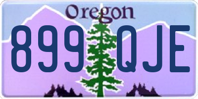 OR license plate 899QJE
