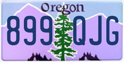 OR license plate 899QJG