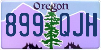 OR license plate 899QJH
