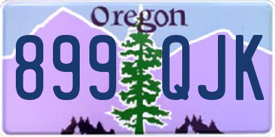 OR license plate 899QJK