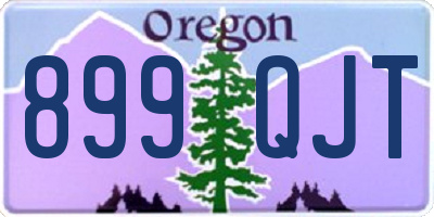 OR license plate 899QJT
