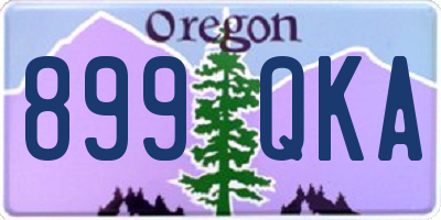 OR license plate 899QKA