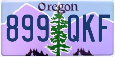 OR license plate 899QKF