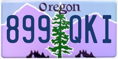 OR license plate 899QKI