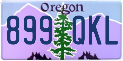 OR license plate 899QKL