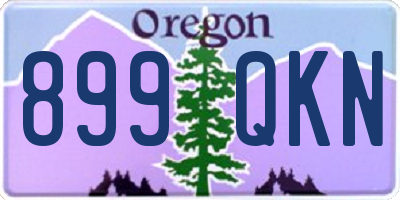 OR license plate 899QKN