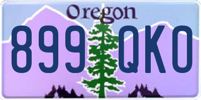 OR license plate 899QKO