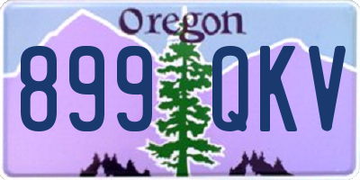 OR license plate 899QKV
