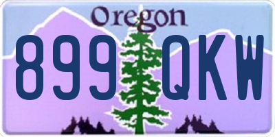 OR license plate 899QKW