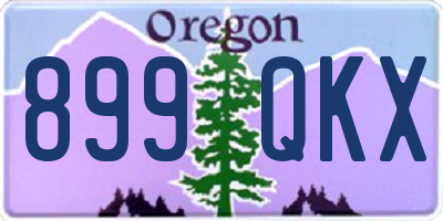 OR license plate 899QKX