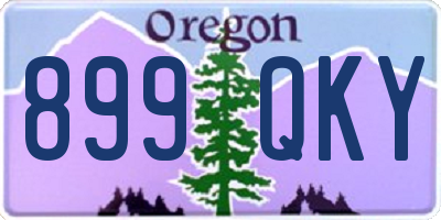 OR license plate 899QKY