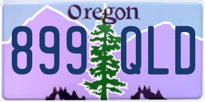 OR license plate 899QLD