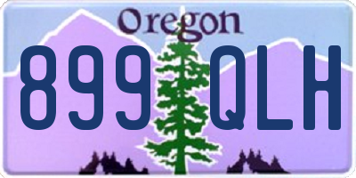 OR license plate 899QLH